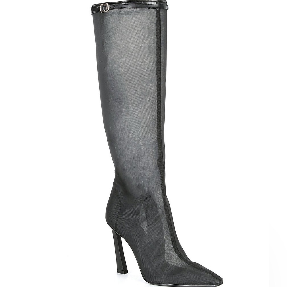 NWOB Gianni Bini, the Adams Clear Mesh Stiletto Tall Boots